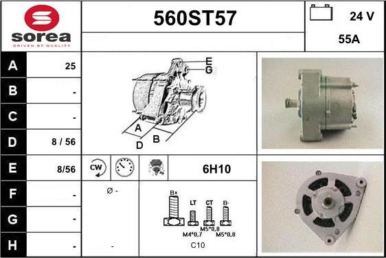 STARTCAR 560ST57 - Генератор vvparts.bg