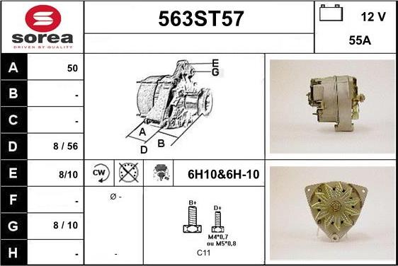 STARTCAR 563ST57 - Генератор vvparts.bg