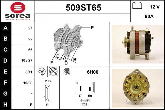 STARTCAR 509ST65 - Генератор vvparts.bg