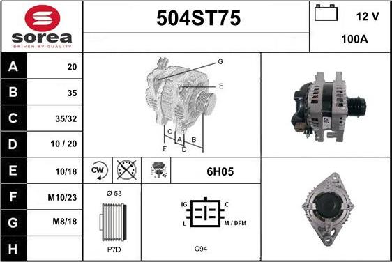 STARTCAR 504ST75 - Генератор vvparts.bg