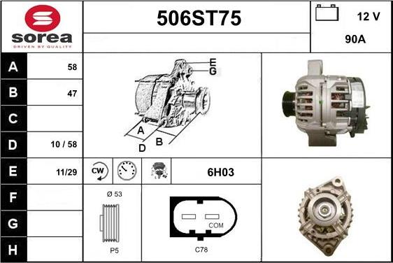 STARTCAR 506ST75 - Генератор vvparts.bg