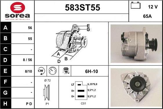 STARTCAR 583ST55 - Генератор vvparts.bg