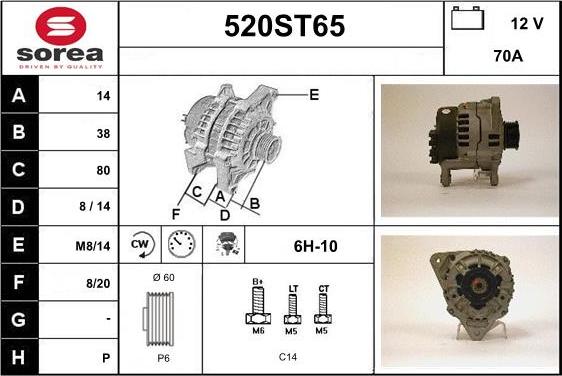 STARTCAR 520ST65 - Генератор vvparts.bg