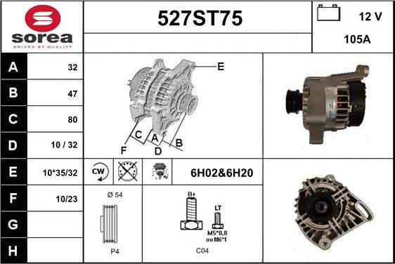 STARTCAR 527ST75 - Генератор vvparts.bg