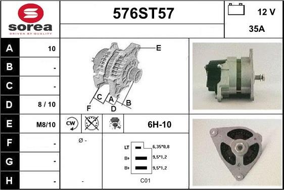 STARTCAR 576ST57 - Генератор vvparts.bg