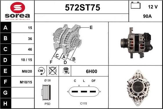 STARTCAR 572ST75 - Генератор vvparts.bg