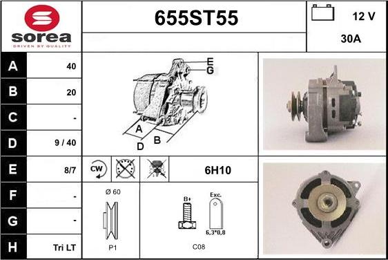 STARTCAR 655ST55 - Генератор vvparts.bg