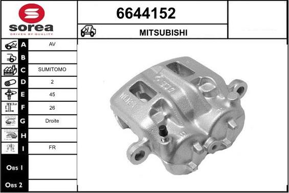 STARTCAR 6644152 - Спирачен апарат vvparts.bg