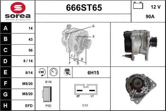 STARTCAR 666ST65 - Генератор vvparts.bg