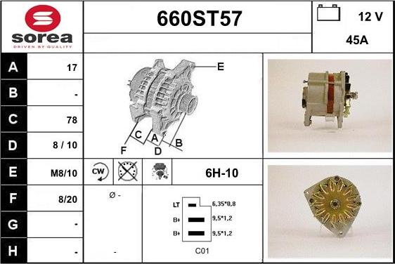 STARTCAR 660ST57 - Генератор vvparts.bg