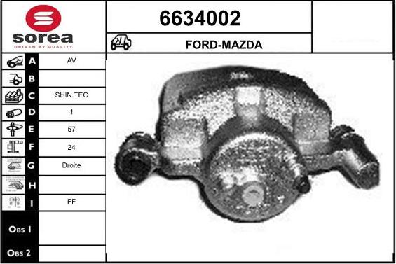 STARTCAR 6634002 - Спирачен апарат vvparts.bg