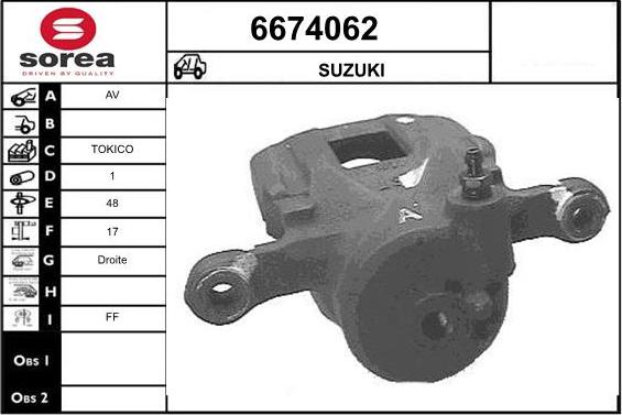 STARTCAR 6674062 - Спирачен апарат vvparts.bg