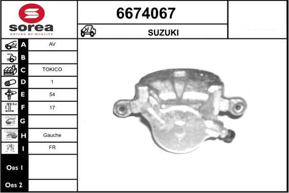 STARTCAR 6674067 - Спирачен апарат vvparts.bg