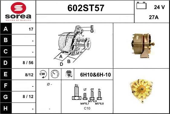 STARTCAR 602ST57 - Генератор vvparts.bg