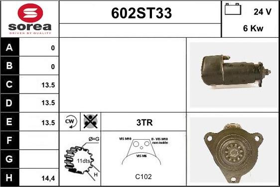 STARTCAR 602ST33 - Стартер vvparts.bg