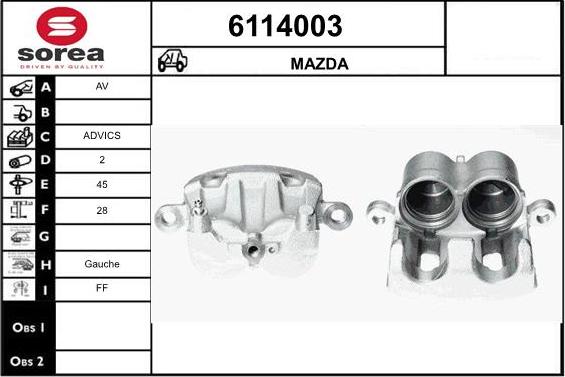 STARTCAR 6114003 - Спирачен апарат vvparts.bg