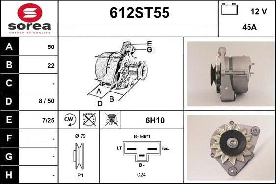 STARTCAR 612ST55 - Генератор vvparts.bg