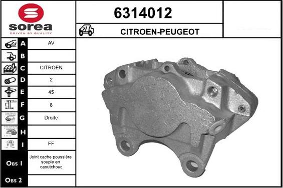 STARTCAR 6314012 - Спирачен апарат vvparts.bg