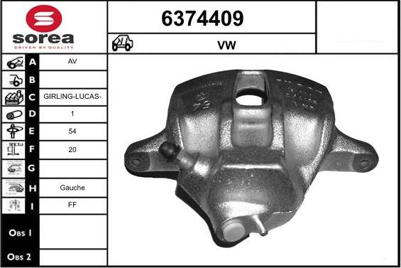 STARTCAR 6374409 - Спирачен апарат vvparts.bg