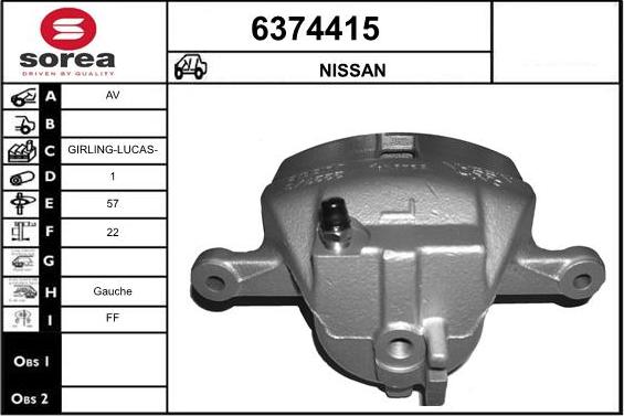 STARTCAR 6374415 - Спирачен апарат vvparts.bg