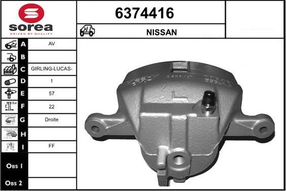 STARTCAR 6374416 - Спирачен апарат vvparts.bg