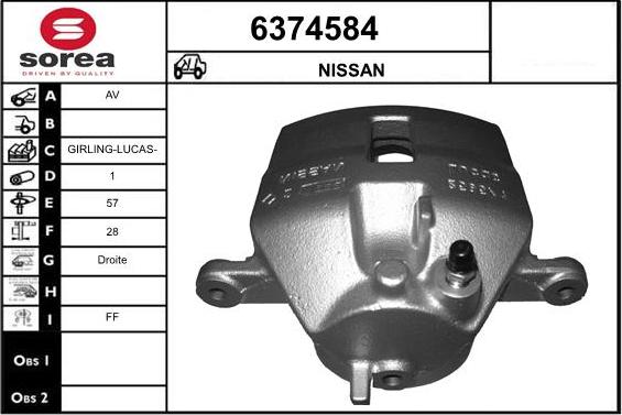 STARTCAR 6374584 - Спирачен апарат vvparts.bg