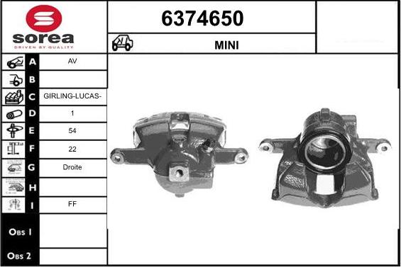 STARTCAR 6374650 - Спирачен апарат vvparts.bg