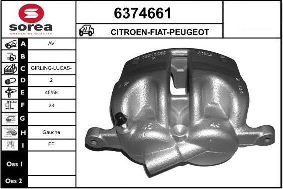 STARTCAR 6374661 - Спирачен апарат vvparts.bg