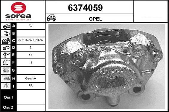 STARTCAR 6374059 - Спирачен апарат vvparts.bg