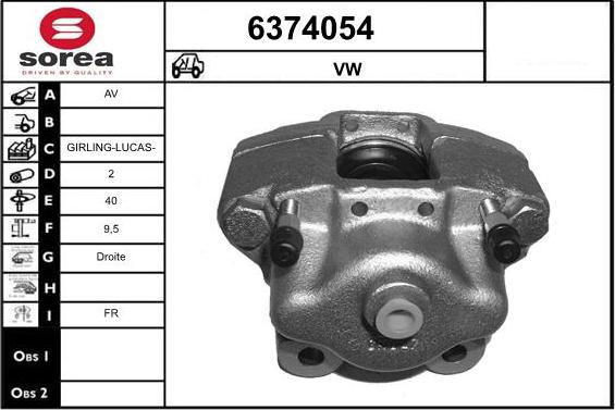 STARTCAR 6374054 - Спирачен апарат vvparts.bg