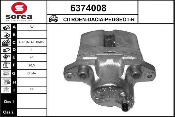 STARTCAR 6374008 - Спирачен апарат vvparts.bg