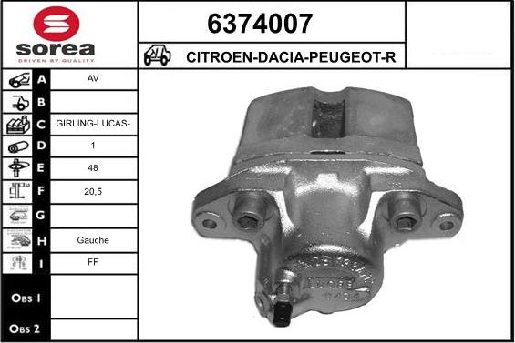 STARTCAR 6374007 - Спирачен апарат vvparts.bg