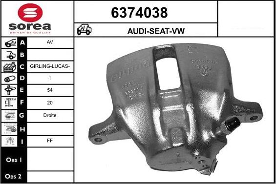 STARTCAR 6374038 - Спирачен апарат vvparts.bg