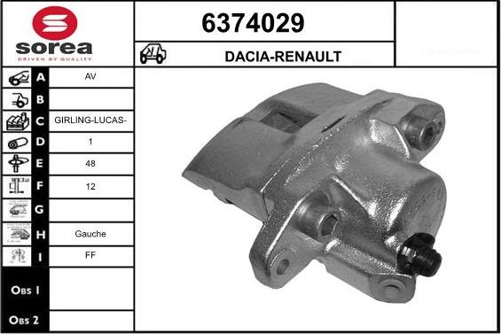 STARTCAR 6374029 - Спирачен апарат vvparts.bg