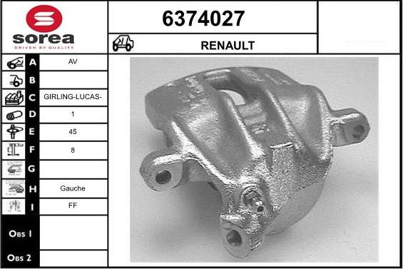 STARTCAR 6374027 - Спирачен апарат vvparts.bg