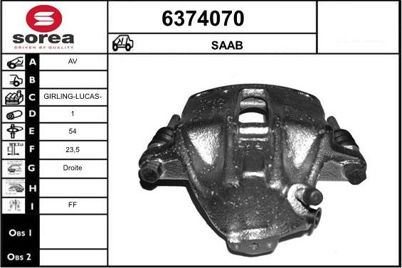 STARTCAR 6374070 - Спирачен апарат vvparts.bg