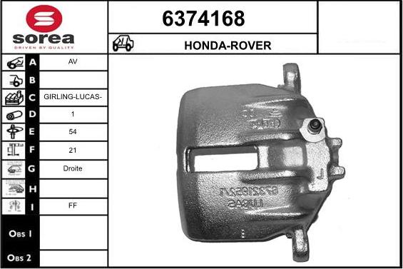 STARTCAR 6374168 - Спирачен апарат vvparts.bg