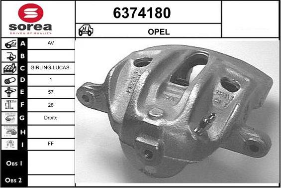 STARTCAR 6374180 - Спирачен апарат vvparts.bg