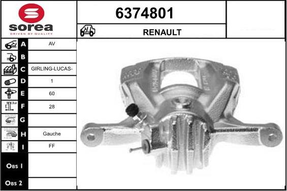 STARTCAR 6374801 - Спирачен апарат vvparts.bg