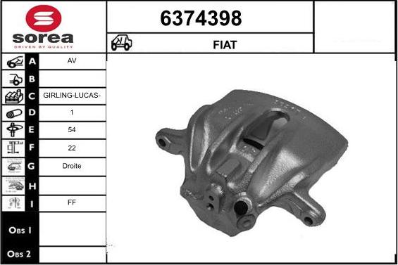 STARTCAR 6374398 - Спирачен апарат vvparts.bg