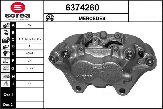 STARTCAR 6374260 - Спирачен апарат vvparts.bg