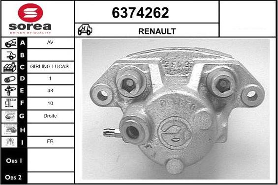 STARTCAR 6374262 - Спирачен апарат vvparts.bg