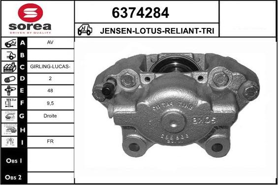 STARTCAR 6374284 - Спирачен апарат vvparts.bg