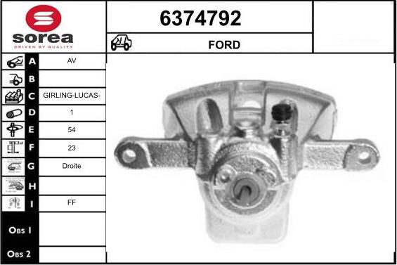 STARTCAR 6374792 - Спирачен апарат vvparts.bg