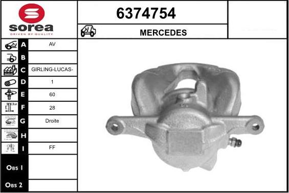 STARTCAR 6374754 - Спирачен апарат vvparts.bg