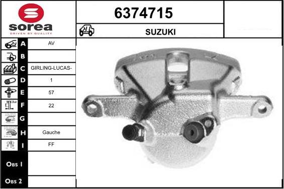 STARTCAR 6374715 - Спирачен апарат vvparts.bg