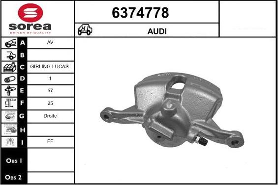 STARTCAR 6374778 - Спирачен апарат vvparts.bg