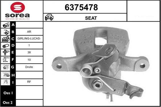 STARTCAR 6375478 - Спирачен апарат vvparts.bg