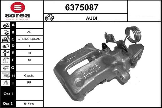 STARTCAR 6375087 - Спирачен апарат vvparts.bg