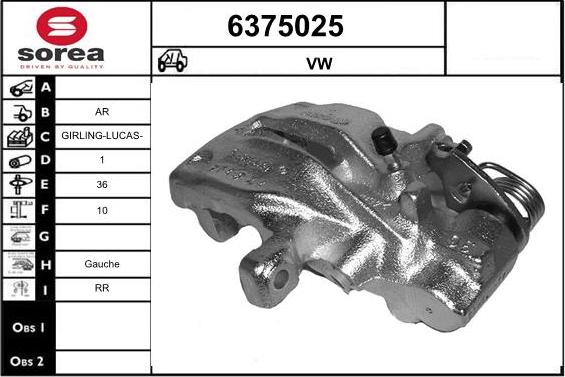 STARTCAR 6375025 - Спирачен апарат vvparts.bg